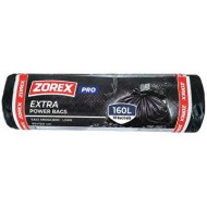 Saci menajeri Zorex Pro, 160L, negru, 10 buc/rola