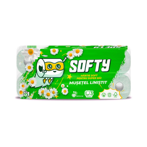 SOFTY Musetel Hartie igienica 3 str 10/set SOFTY Musetel Hartie igienica 3 str 10/set