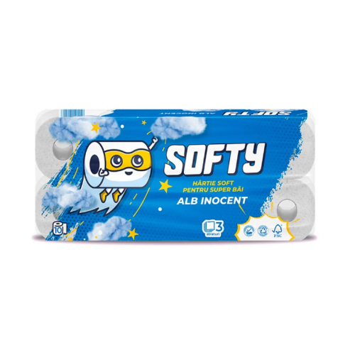 SOFTY Hartie igienica 3 str 10/set SOFTY Hartie igienica 3 str 10/set