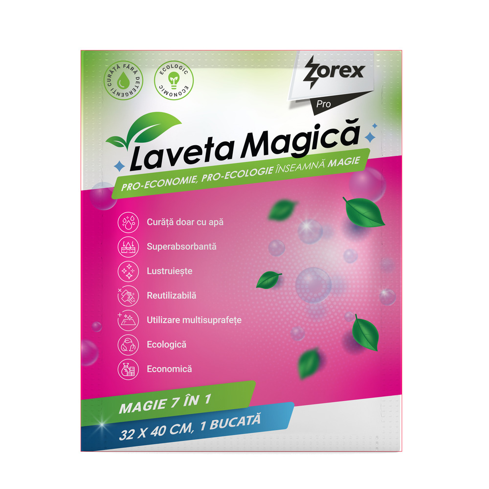 Laveta universala Carpa Magica, alba, 40 x 40 cm