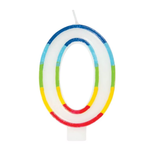 Lumanare aniversare cifra 0