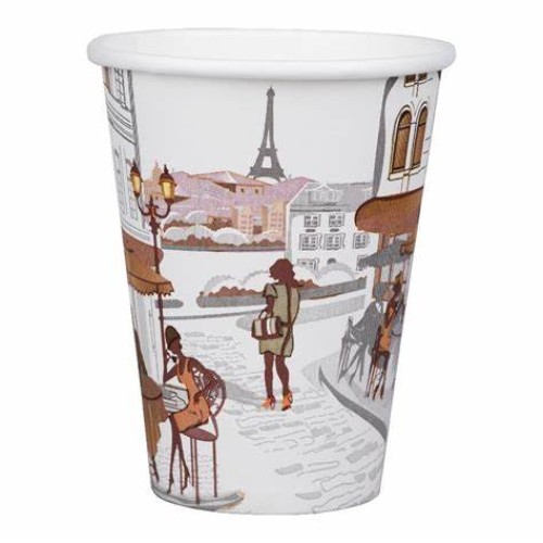 Pahare carton albe 16oz 50/set