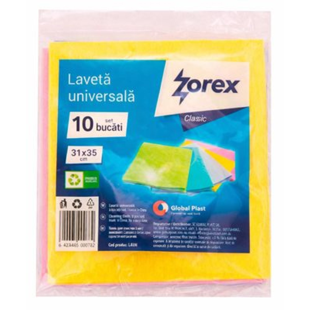 Lavete Universale ZOREX Clasic 10 bucăți per set 31 x 35 cm Lavete Universale ZOREX Clasic 10 bucăți per set 31 x 35 cm