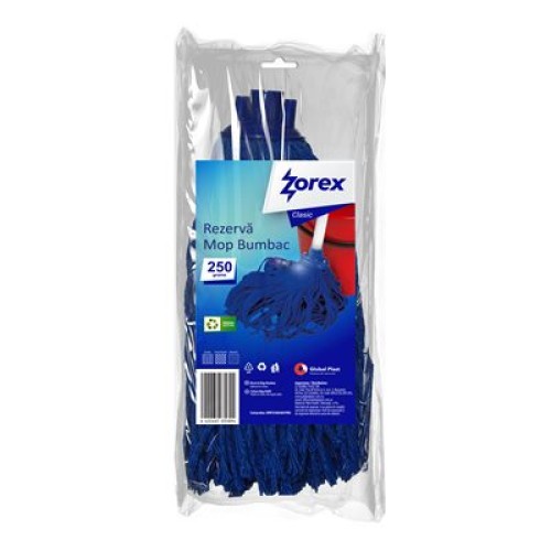 Rezervă Mop din Bumbac ZOREX Clasic 250g Albastru