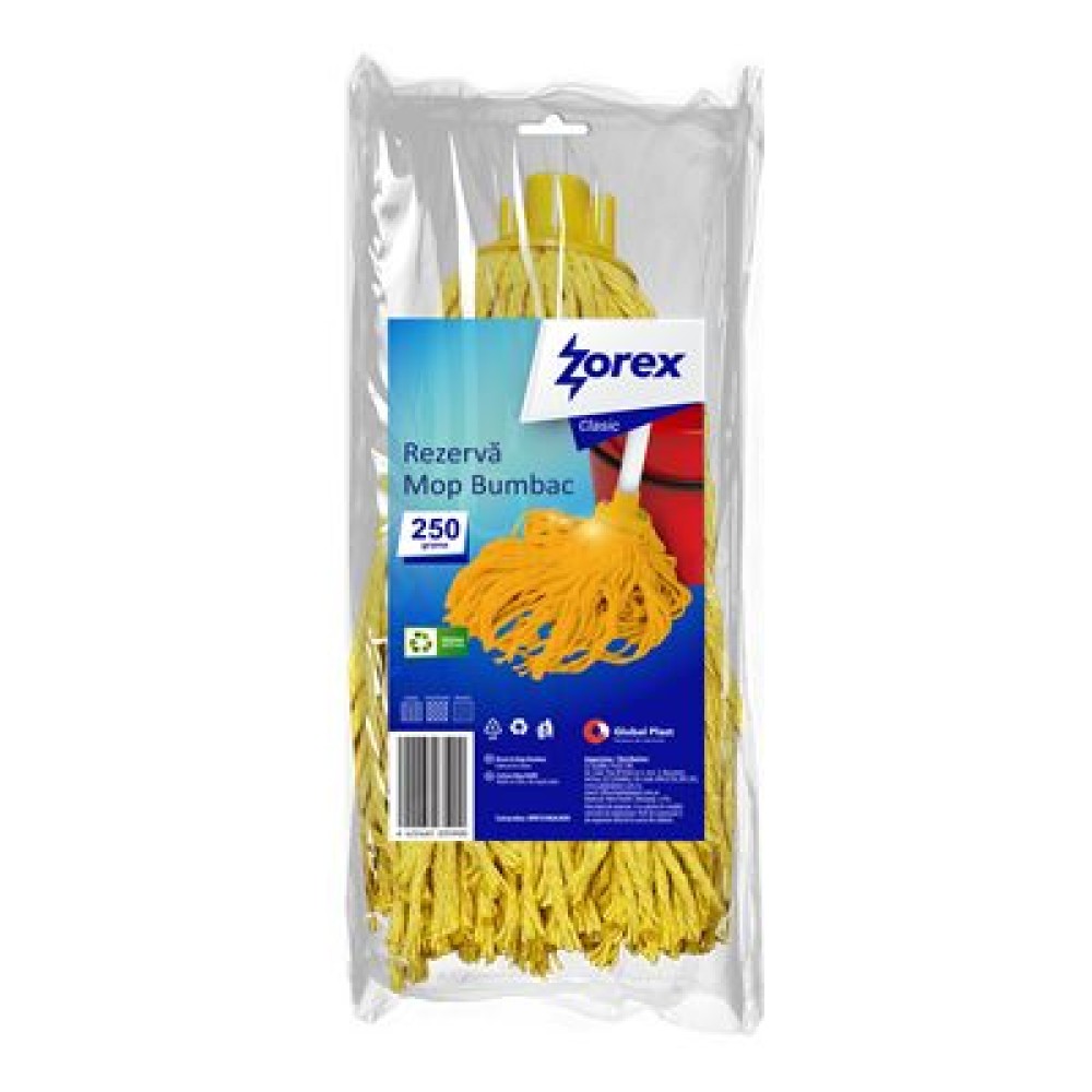 Rezervă Mop din Bumbac ZOREX Classic 250g Galben Rezervă Mop din Bumbac ZOREX Classic 250g Galben