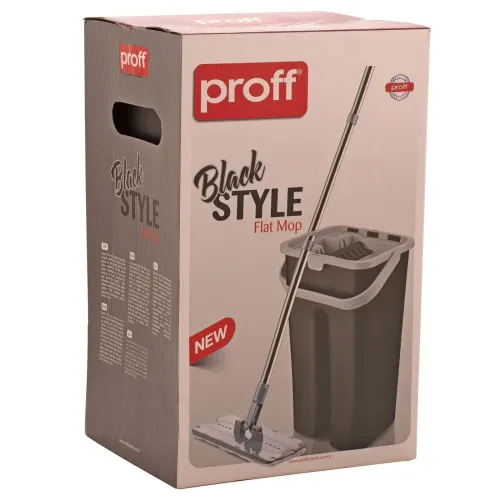 Set galeată 8L cu mop plat și storcător - economic Set galeată 8L cu mop plat și storcător - economic