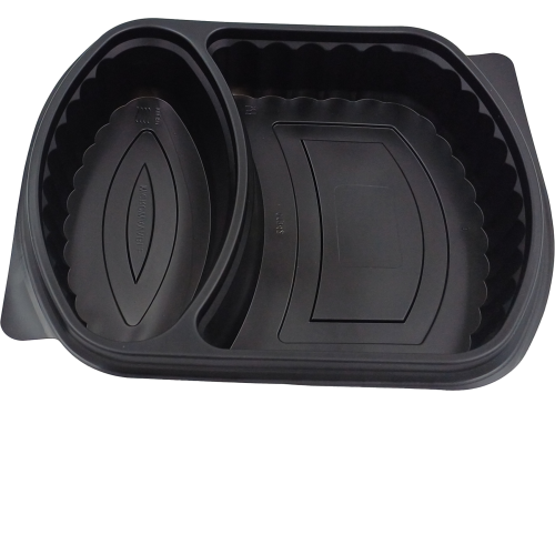 Tăvițe negre bicompartimentate cod TN2DESIGN Tăvițe negre bicompartimentate cod TN2DESIGN