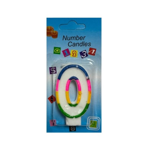 Lumanare aniversare cifra 0