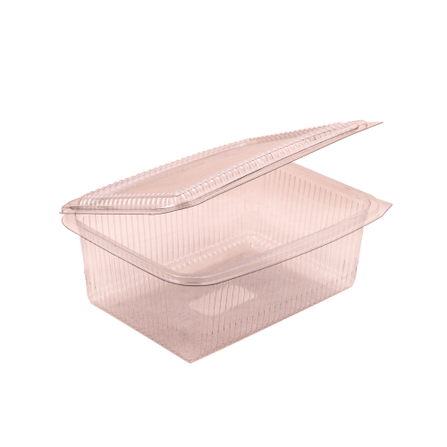 Caserole PET rectangulare cu capac 1500 cc 100 bucati Caserole PET rectangulare cu capac 1500 cc 100 bucati