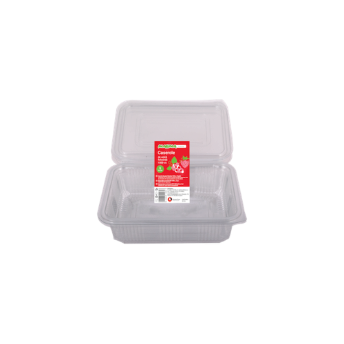 Caserole PET cu capac rectangulare Alabala Avantaj 1750 cc 5 bucati/set