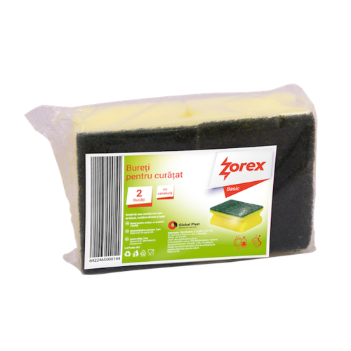 Bureti cu canelura Zorex Basic 2 bucati / set Bureti cu canelura Zorex Basic 2 bucati / set