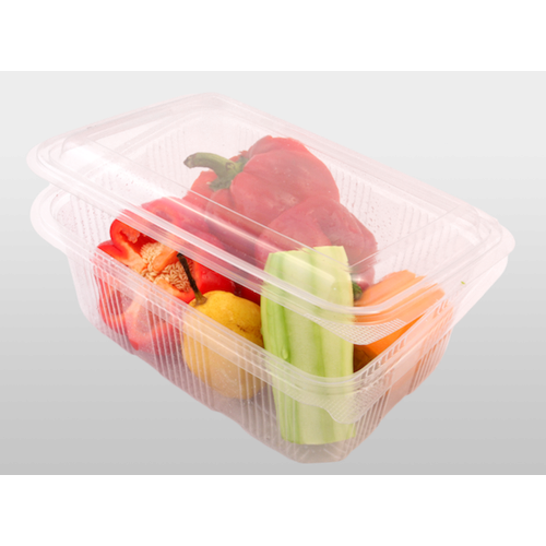 Caserole PET rectangulare cu capac 2000 cc 100 bucati Caserole PET rectangulare cu capac 2000 cc 100 bucati