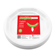Farfurii plate Alabala Avantaj albe 50 bucati/set