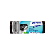 Saci menajeri Zorex Clasic, 35L, negru, 15 buc/rola