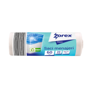 Saci menajeri Zorex Clasic, 60L, alb, 20 buc/rola