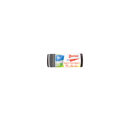 Saci menajeri Zorex Basic, 35L, negru, 50buc/rola Saci menajeri Zorex Basic, 35L, negru, 50buc/rola