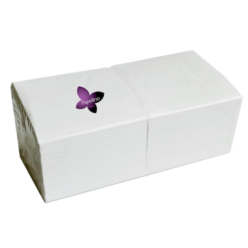 Servetele de masa albe 2 straturi 33 x 33 cm 250 bucati