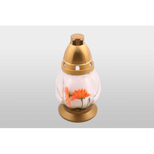 Candelă TIP115 “FLOARE” recipient sticlă h-19.5 cm Candelă TIP115 “FLOARE” recipient sticlă h-19.5 cm