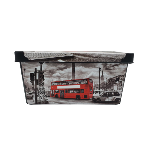 Cutie depozitare cu capac, 10L, London Cutie depozitare cu capac, 10L, London