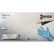 Manusi de unica folosinta albastre ZOREX, 100 buc/ cutie, Marime M, TPE Manusi de unica folosinta albastre ZOREX, 100 buc/ cutie, Marime M, TPE