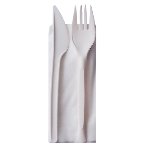 Kit biodegradabil, furculita cutit servetel-100 KIT/SET Kit biodegradabil, furculita cutit servetel-100 KIT/SET