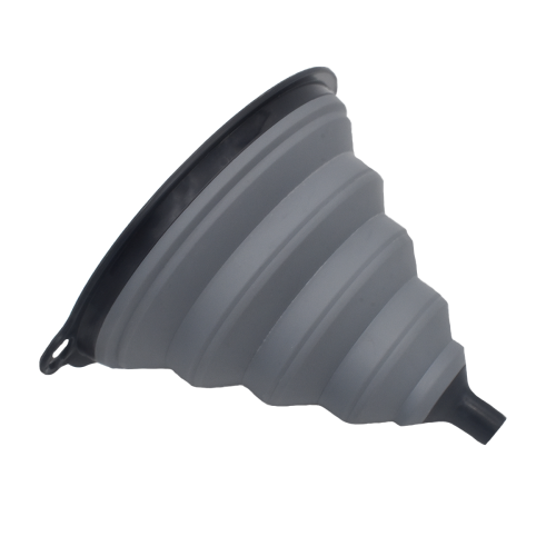 Pâlnie pliabilă din silicon, gri, 17.5 x 12 x 15 cm Pâlnie pliabilă din silicon, gri, 17.5 x 12 x 15 cm